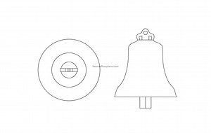 Church Bell - Free CAD Drawings