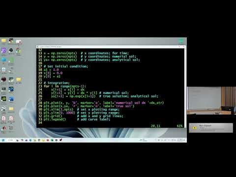 Numerical integration of a differential equation with python from scratch - Part 2