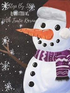 Snwoman Painting - Free Online Step By Step Tutorial - For Beginners