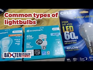 Common types of lightbulbs