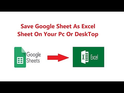how to save a google sheet as excel sheet