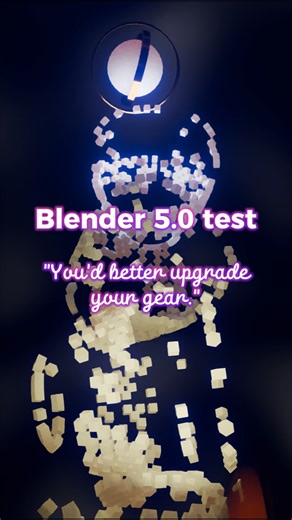 Blender 5.0 First Test Render – Space Animation with Primitive Objects