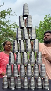 395K views · 698 reactions | Sibling Sis vs Bro Steel Cup Money Pyramid Challenge #game | Vijay Challenge | Facebook