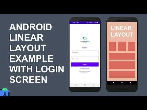 Linear Layout In Android | Linear Layout Example In Android Studio | Android Login Screen Example