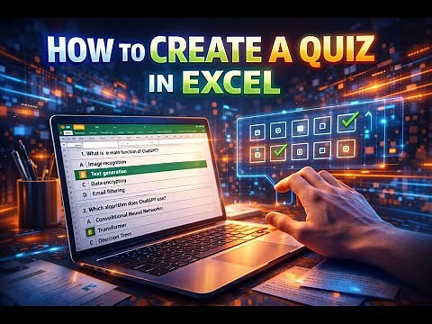 How To Create A Multiple Choice Quiz In Excel