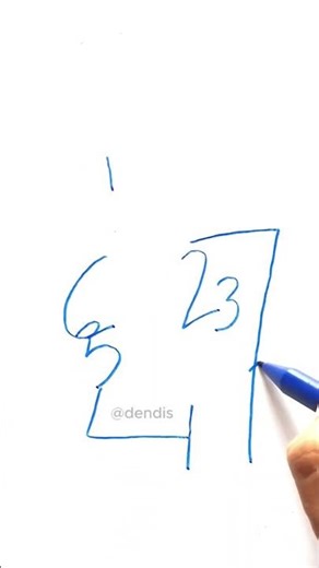 draw a man with numbers | easy drawing #artist #sketch #number #shorts