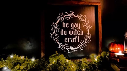 Be Gay Do Witchcraft Wooden Sign: Gothic Witch Wall Decor - Etsy