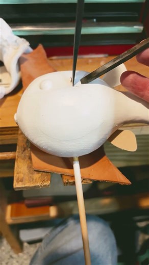 Pectoral fin (cutting in), #woodcarving