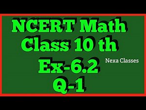 Triangles | Chapter6 Ex 6.2 Q1 | NCERT| Math Class 10th