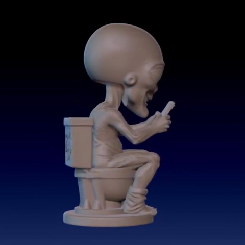 Alien Toilet Bobblehead STL | Funny Bathroom Decor | 3D Printable Alien Figurine | Wobble Head STL File | Gag Gift 3D Print - Etsy