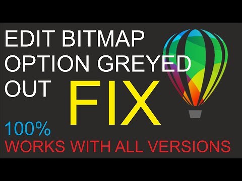 Edit Bitmap option greyed out in CorelDraw