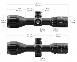 Vector Optics Cerato Ultra Compact 3-9x32 SFP Mildot AO (3 Yards) Rifle Scope   FREE Weaver Scope Rings - MM Sporting
