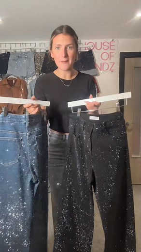 ✨ The jeans everyone’s talking about this season. Meet our viral Rhinestone Jeans crafted with the perfect stretch, a flattering fit, and the sparkle that turns every step into a statement. They’re back just in time for Black Friday, but stock is almost gone again.  If you can still press ‘Add to Bag,’ your size is available. | Form Footwear | Facebook