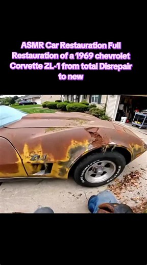 ASMR Car Restauration Full Restauration of a 1969 chevrolet Corvette ZL-1 from total Disrepair to new #unitedkindom #restauracion #restored #restore #fyp