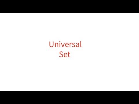 Universal Set | Examples