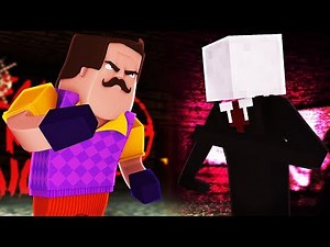 SLENDERMAN VS HELLO NEIGHBOR! Minecraft HIDE N SEEK
