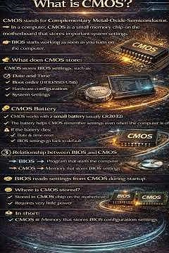 What is CMOS? | CMOS Battery Explained | BIOS & CMOS in Computer Basics (Hindi) | #shorts #ebucation