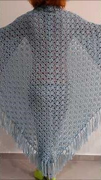 🎉Watch this elegante shawll crochet pattern come to life in 60 sec!Link to full video #shorts