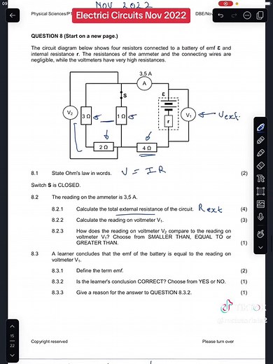 Electrici Circuits Nov 2022 #mstutorials #examrevision #physics #electricircuitsn #circuits #grade12 #matric