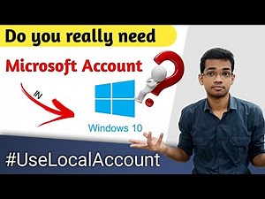 Local Account vs Microsoft Account windows 10| HINDI