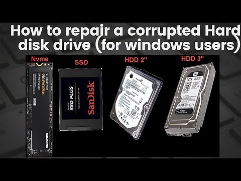 How to repair a corrupted Hard disk drive (for windows users)