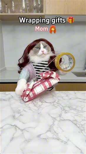 Who’s the greatest wrapper alive? 🎁🤣ib:‪@SpeedMcQueen_1‬ #lifehacks #gift #christmas #thatlittlepuff