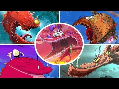 Rayman Origins - All Bosses (No Damage)