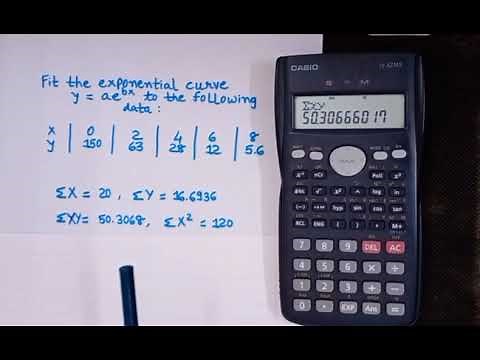HOW TO FIND THE REQUIRED EQUATION OF EXPONENTIAL CURVE USING CALCULATOR fx82MS | CURVE FITTING