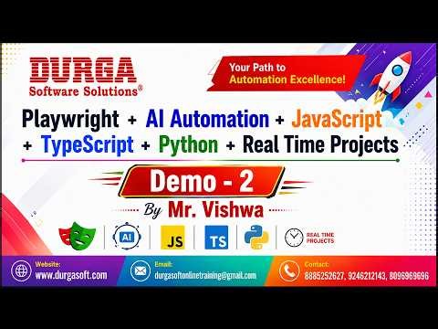 Playwright + AI Automation + JavaScript + TypeScript + Python tutorials || Demo - 2 || by Mr. Vishwa