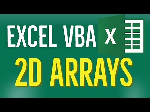 Excel VBA Tutorial for Beginners 59 - 2D and Dynamic Arrays in Excel VBA