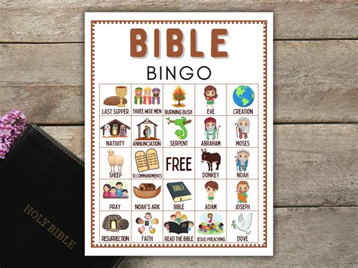 100 Bible Bingo Cards Printable, Bible Activity for Kids Sunday School Bible Bingo Ladies Design Church Activity Women Ministry Retreat Game - Etsy UK