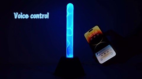 12 Inch Plasma Thin Lamp Tube Light (Blue),Plasma Disc， Plasma Ball，Plasma Globe ，Fancy Club Decor and Science Education Gifts，Plasma Disk Sensor Lighting Plate with Music,Voice and Touch Response