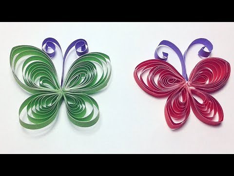 Quilling Butterfly-How to make Quilling Butterfly ? Easy Quilling Instructions step by step.