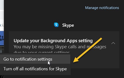 How to manage Notification settings in Windows 10