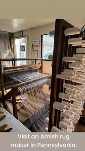 Visit an Amish rug maker in Pennsylvania. No electricity! All rugs are made on antique looms. #amish #rugs #handmade #amishcountry @followers | Simple Life in New Wilmington, Pa