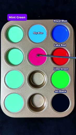 One Color Eight Stunning Mixes #colormixing #satisfying #mixcolor