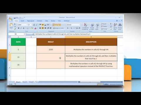 How to use the PRODUCT function in Excel :Tutorial