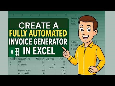 How to Create an Automated Invoice Generator in Excel (Step-by-Step Tutorial) #excel