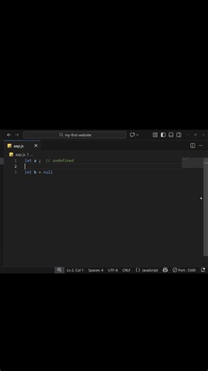 null vs undefined in JavaScript (Interview)#javascript #frontend #interview