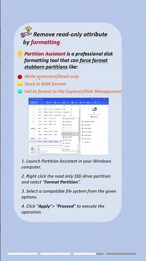 How to Remove Read Only from SSD | 2 Ways #ssd #read #mode #format #windows