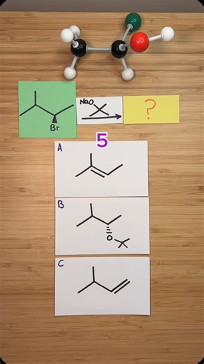 Organic Chemistry Coach | Cooper McIntyre on Instagram: "Read Explanation! First, which reaction will occur? We have a strong base and a secondary leaving group. This suggests an E2 reaction will take place! But what’s special about our base? It’s bulky! Since bulky bases favor the Hofmann product, we’ll remove the antiperiplanar hydrogen right next to the leaving group, leading to the less substituted alkene. So, the major product is C! • • • • • #organicchemistry #premedlife #ochem #chemistry 