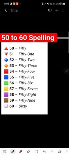 Number Names/Spelling 50 to 60 | Learn Spelling with Colors & Shapes | Fun Educational Video