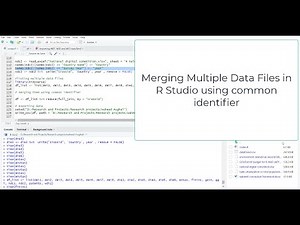 Merging Multiple Data Files using Single Command in R Studio