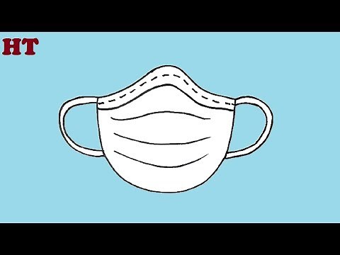How to draw a face mask step by step
