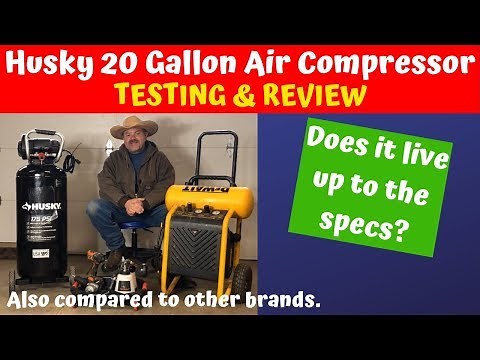 Husky 20 Gallon Air Compressor Test & Review C201H