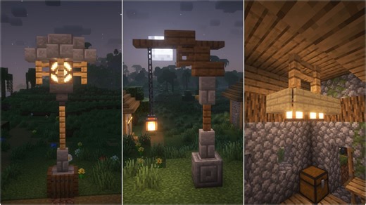 5 simple Minecraft lamp posts and lamp designs