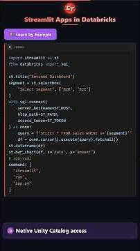 Building a Simple Data App with Streamlit in Databricks
