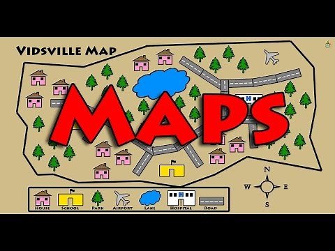 Learn About Maps - Symbols, Map Key, Compass Rose