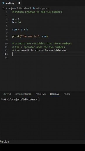 Python Program to Add Two Numbers | Beginner Python