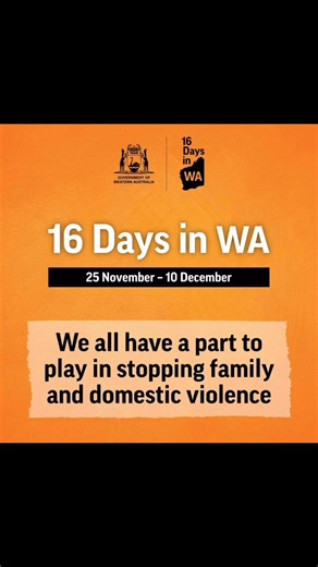 Today marks the final day of the 2025 16 Days in WA campaign. Now in its ninth year, this important initiative continues to raise awareness and drive meaningful action to address family and domestic violence in our community. Throughout the campaign, Palmerston has respectfully participated in a range of events, standing alongside our partners and community to PLAY OUR PART in creating change. Every action, big or small, helps build a safer, more respectful community. #16DaysInWA #HumanRightsDay